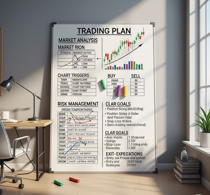Strategic decision-making concept in trading