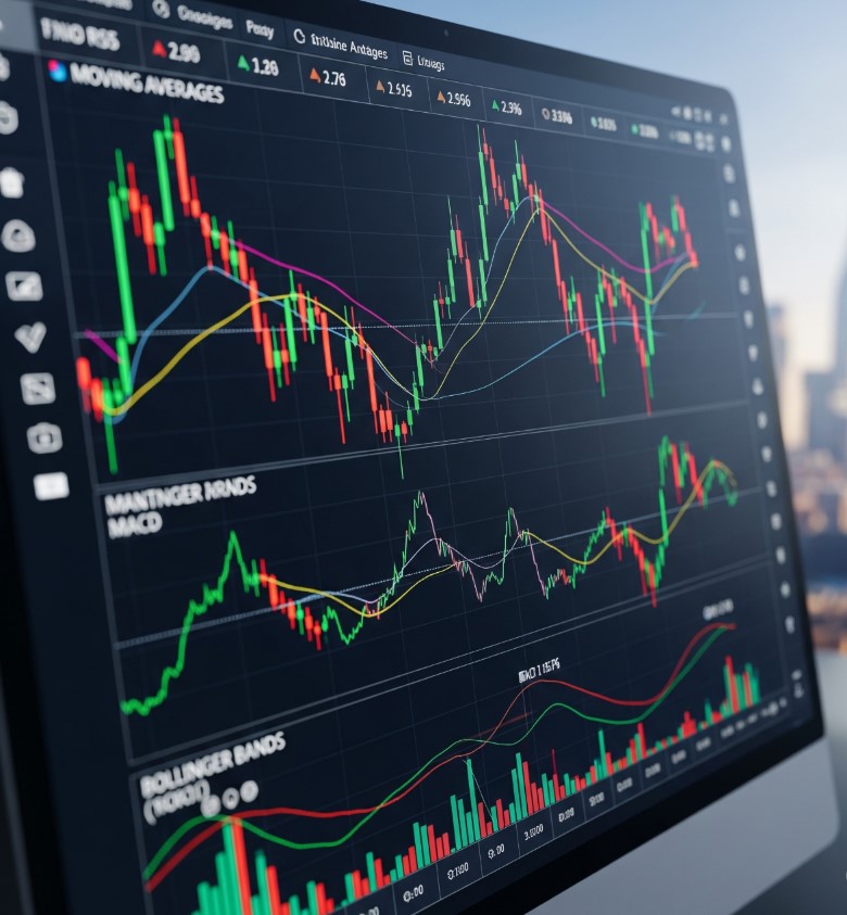 Moving averages on chart
