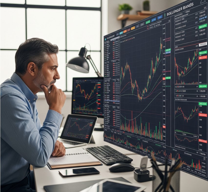 Popular trading indicators on chart