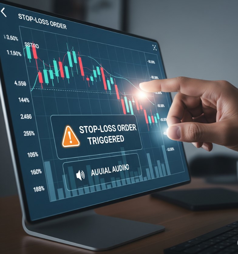 Visual example of stop orders in action