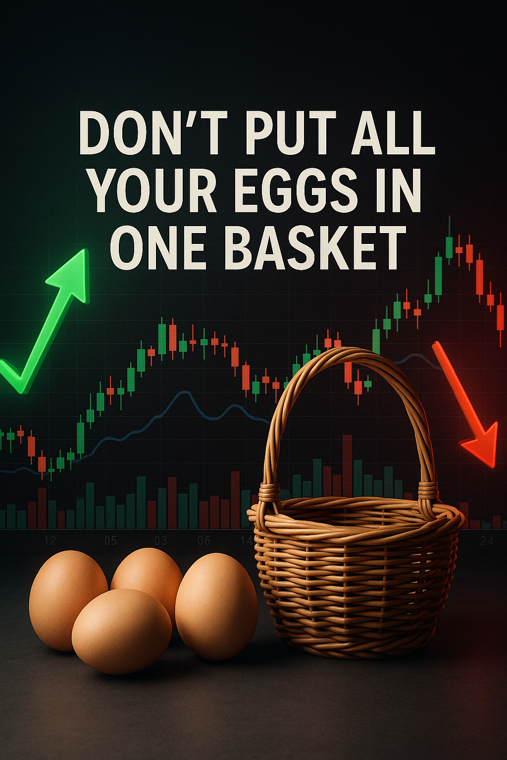 Eggs in basket representing diversification