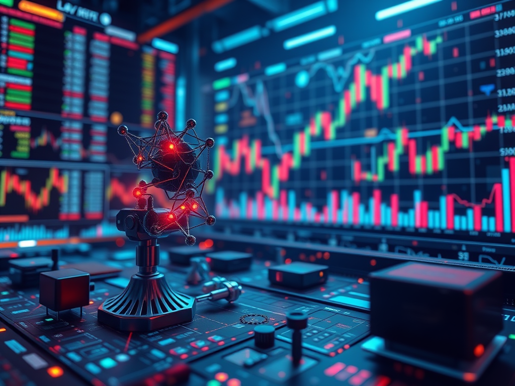 AI Trading visualization with futuristic interface