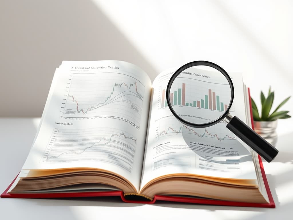 A secure workspace showcasing secure communication and financial research charts