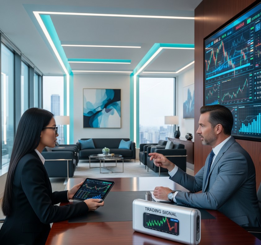 Professional trader studying market charts independently