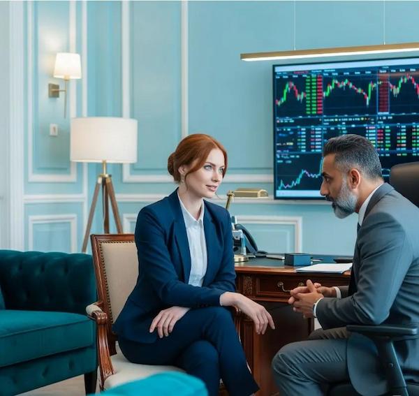Institutional trading setup showing multi-screen professional market analysis dashboards