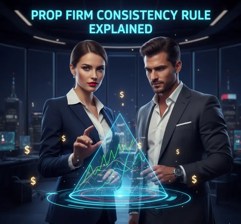 Prop Firm Consistency Rule breakdown and lot size management