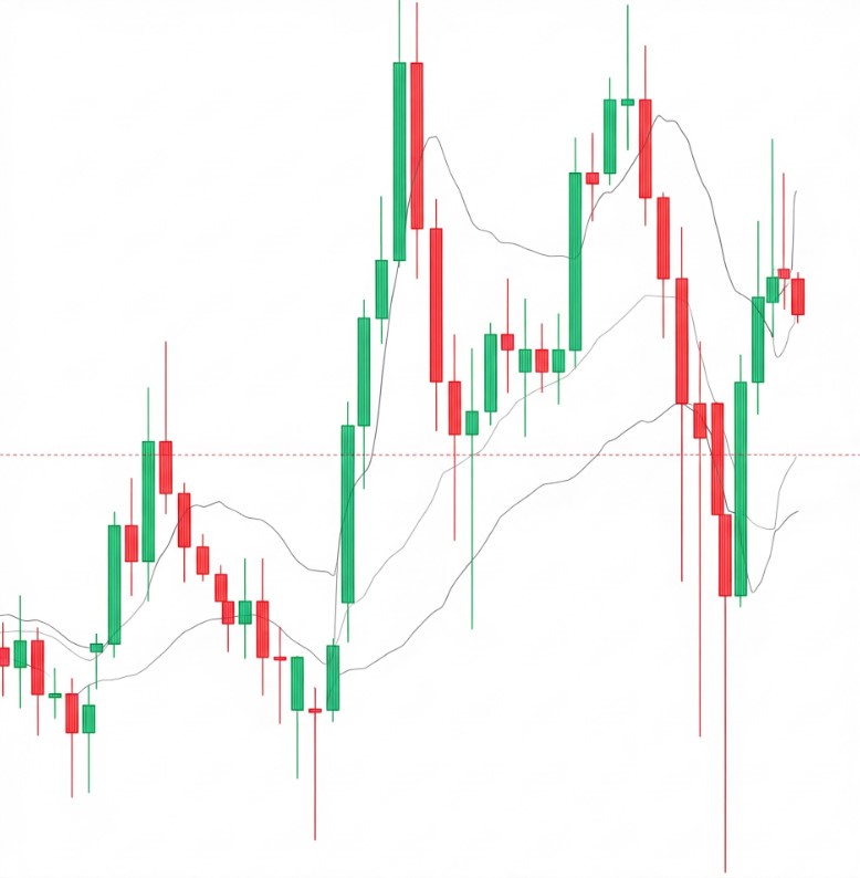 Technical candlestick chart analysis showing institutional sentiment and price rejection wicks