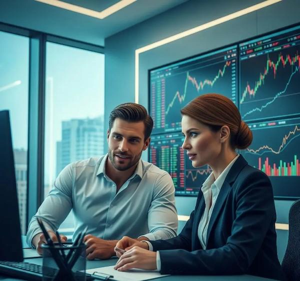 Independent multi-screen system tracking institutional volatility metrics