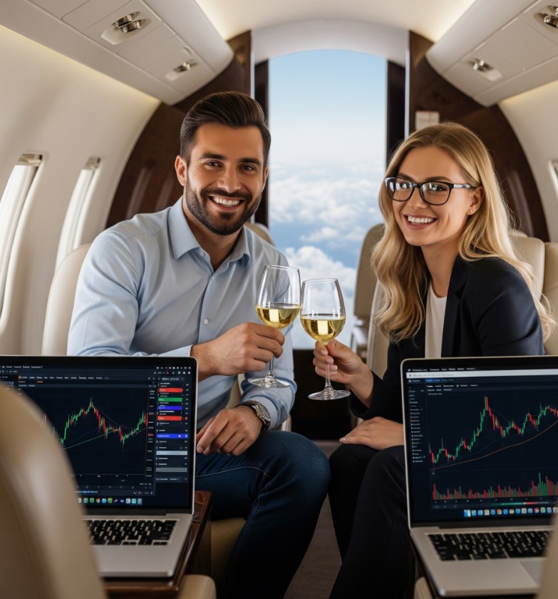 Deceptive forex influencer promoting signals to followers online